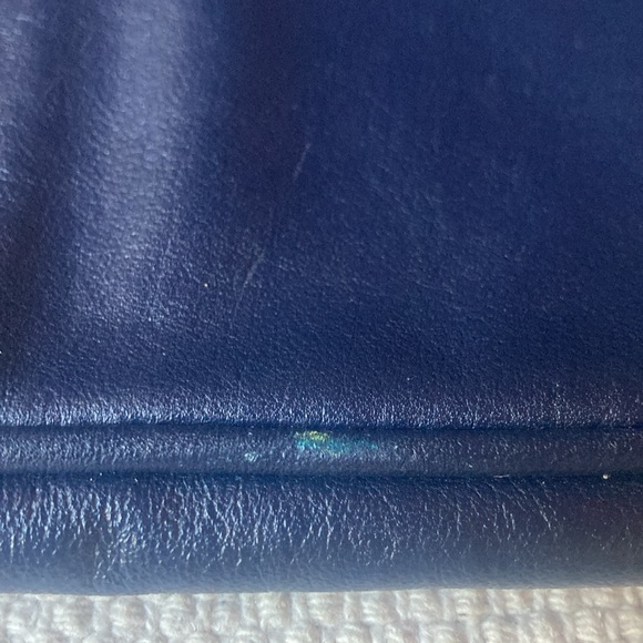 Leather Navy Clutch - Picture 6 of 6